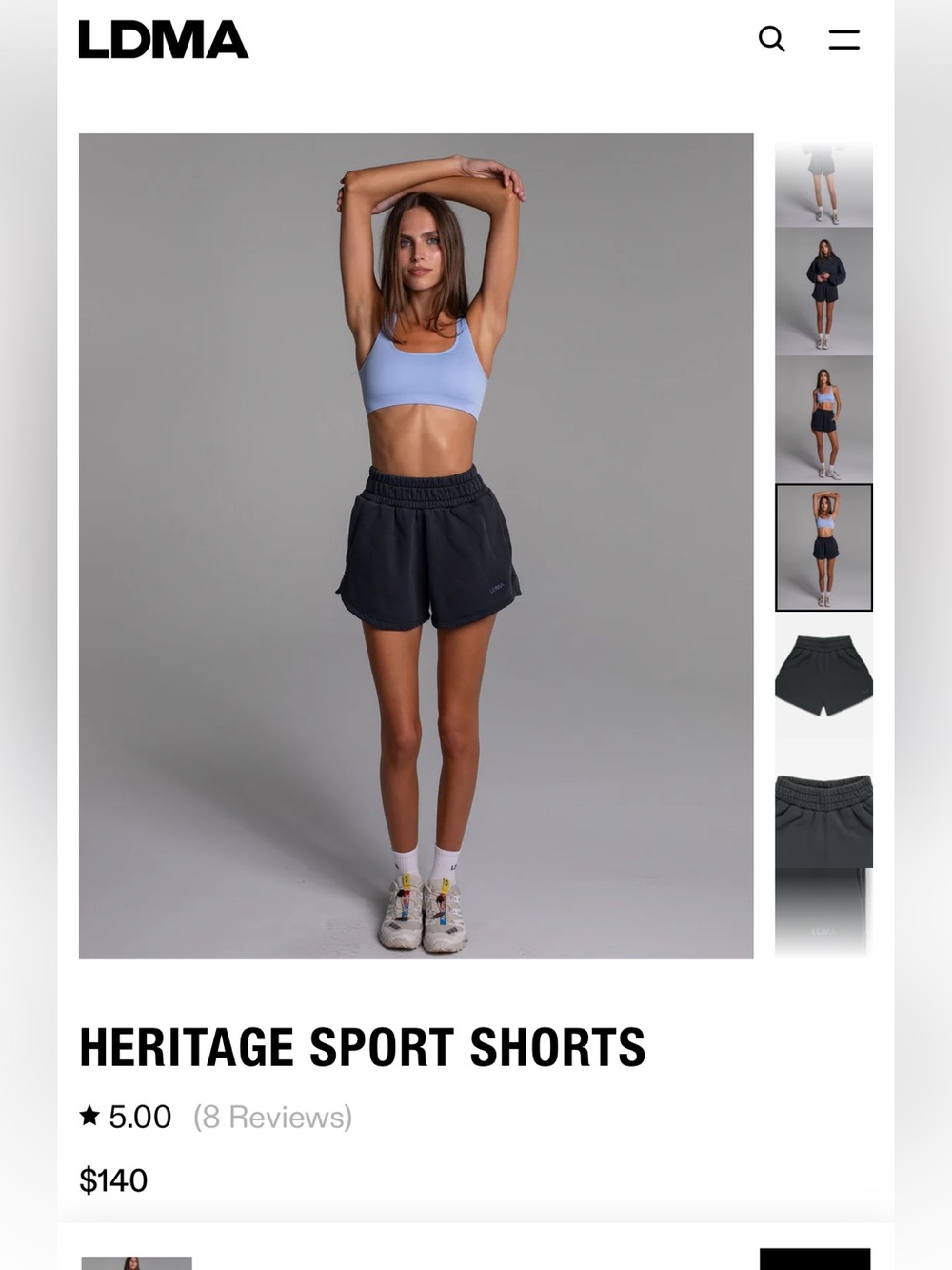 LDMA heritage shorts in vintage black